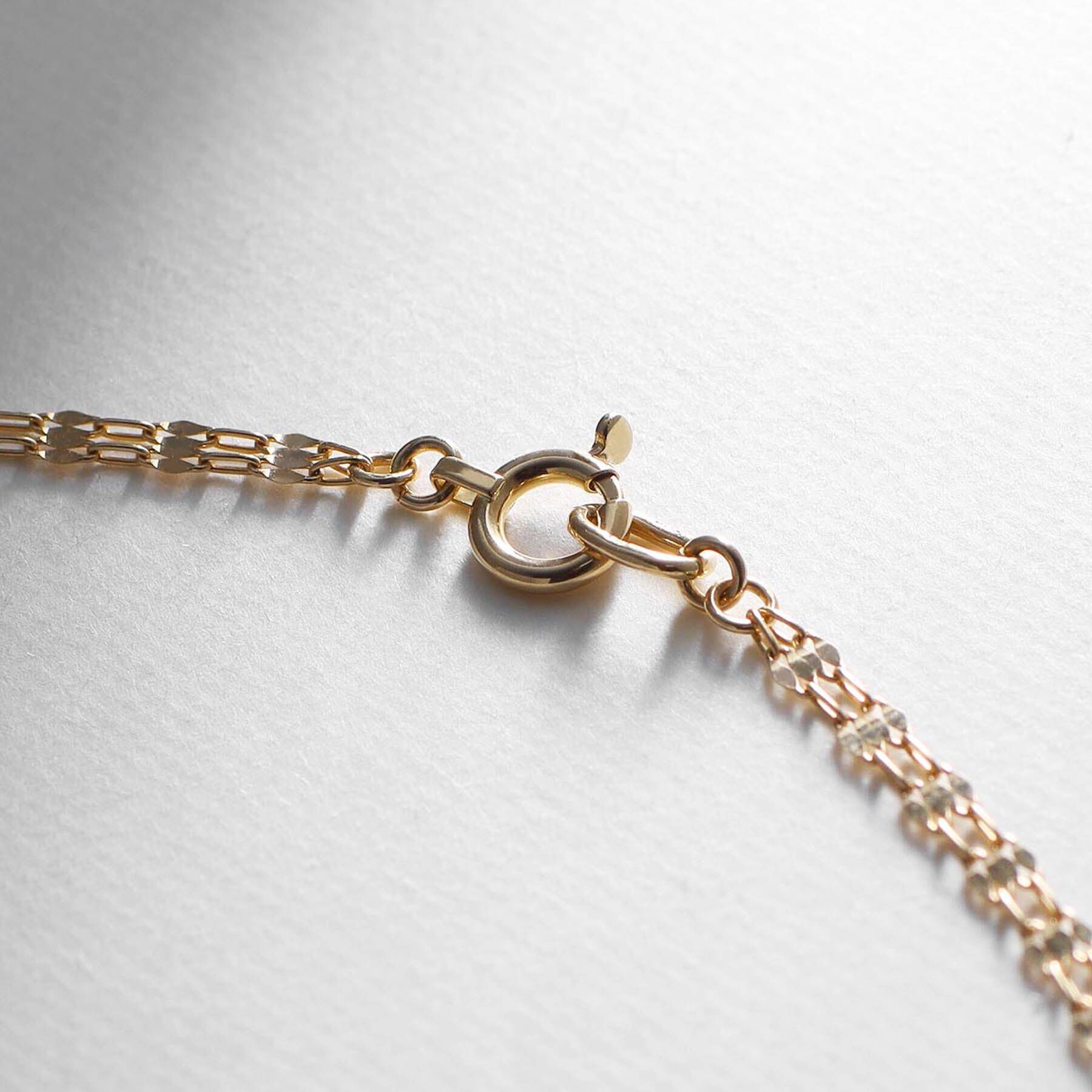 COCOSHNIK「K18ダブルフラワークロス ネックレス」|ネックレス|