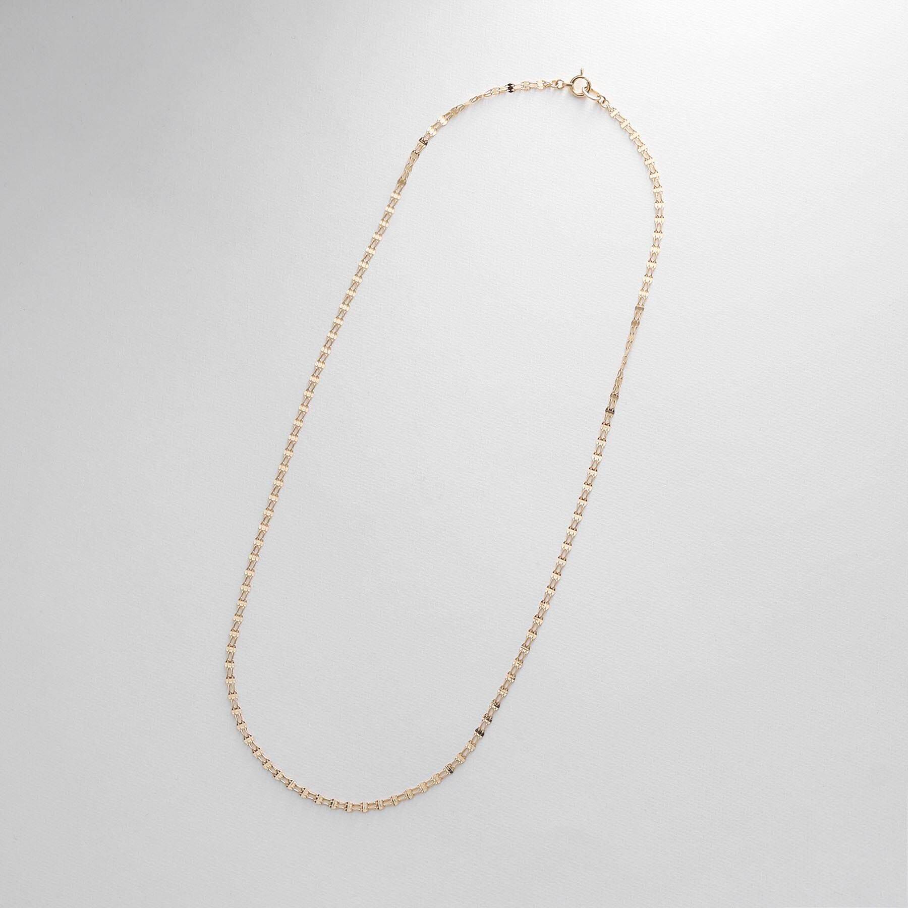 COCOSHNIK「K18ダブルフラワークロス ネックレス」|ネックレス|