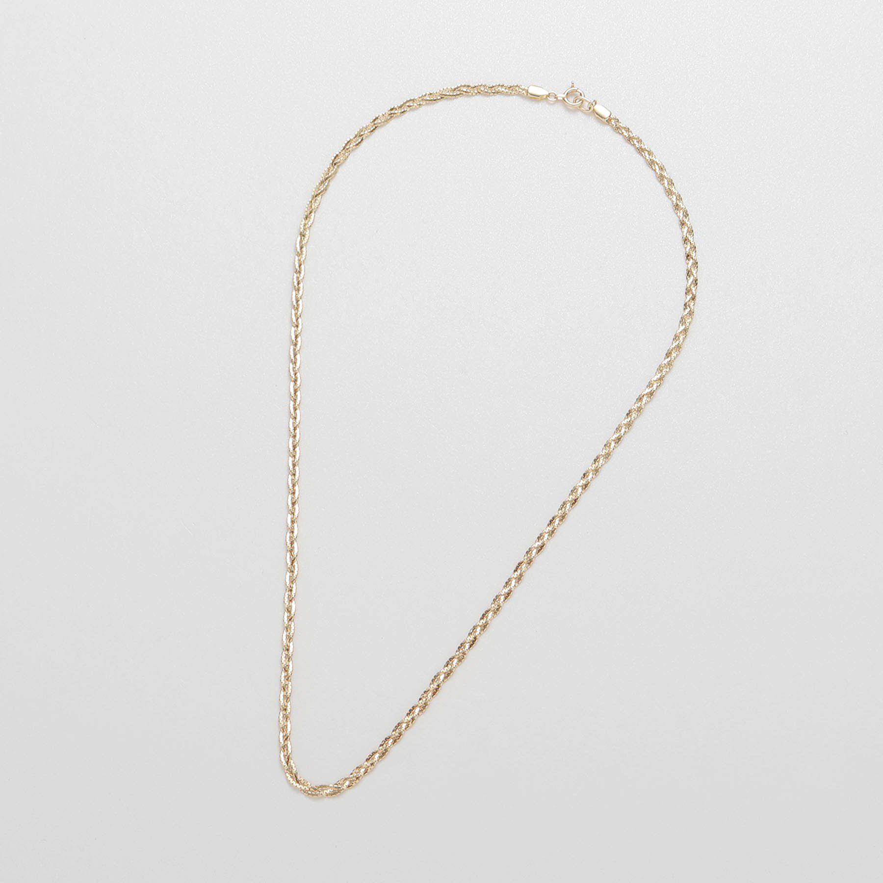 COCOSHNIK「K10ベネフラット三つ編み ネックレス」|ネックレス|