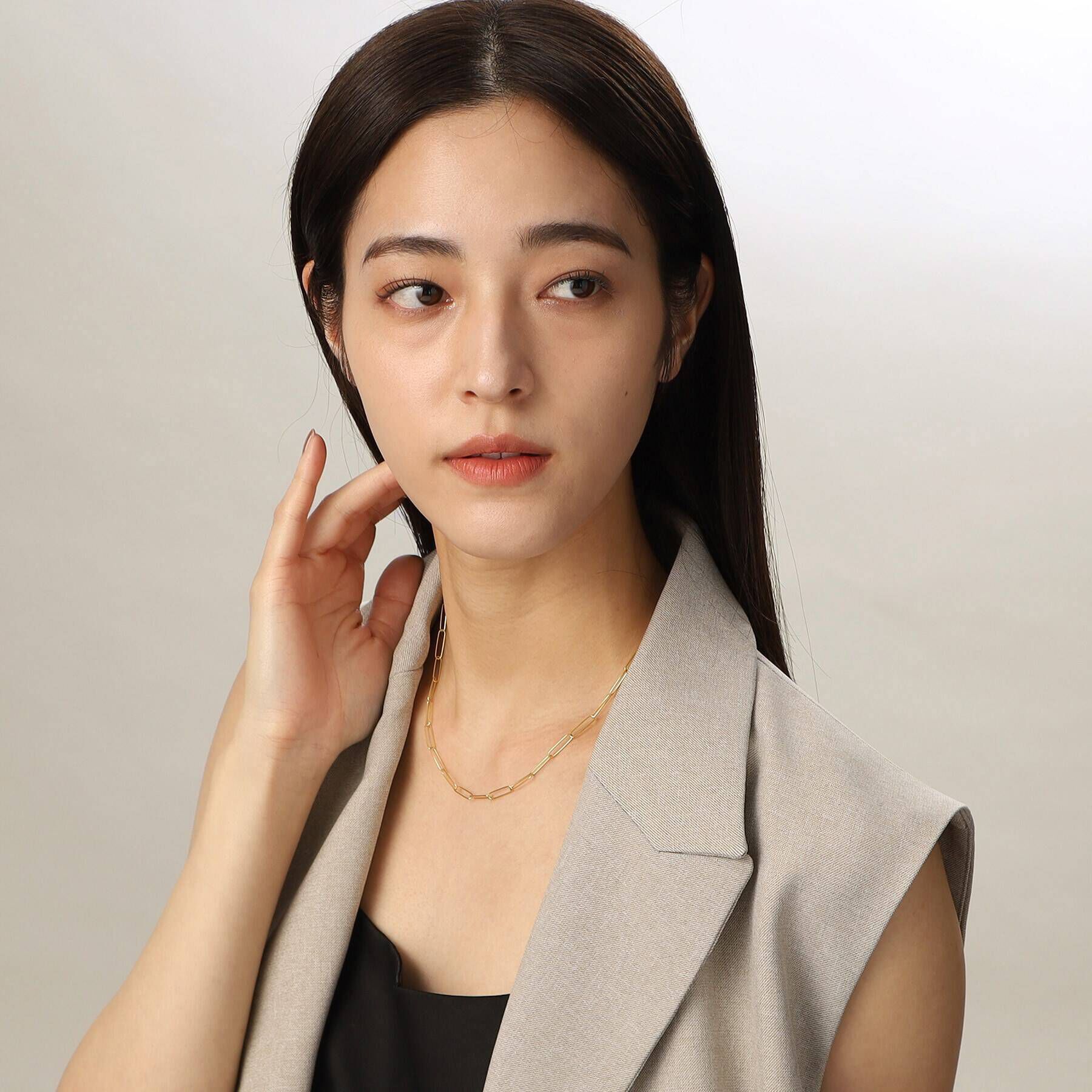 COCOSHNIK「K18PCロング ネックレスM」|ネックレス|