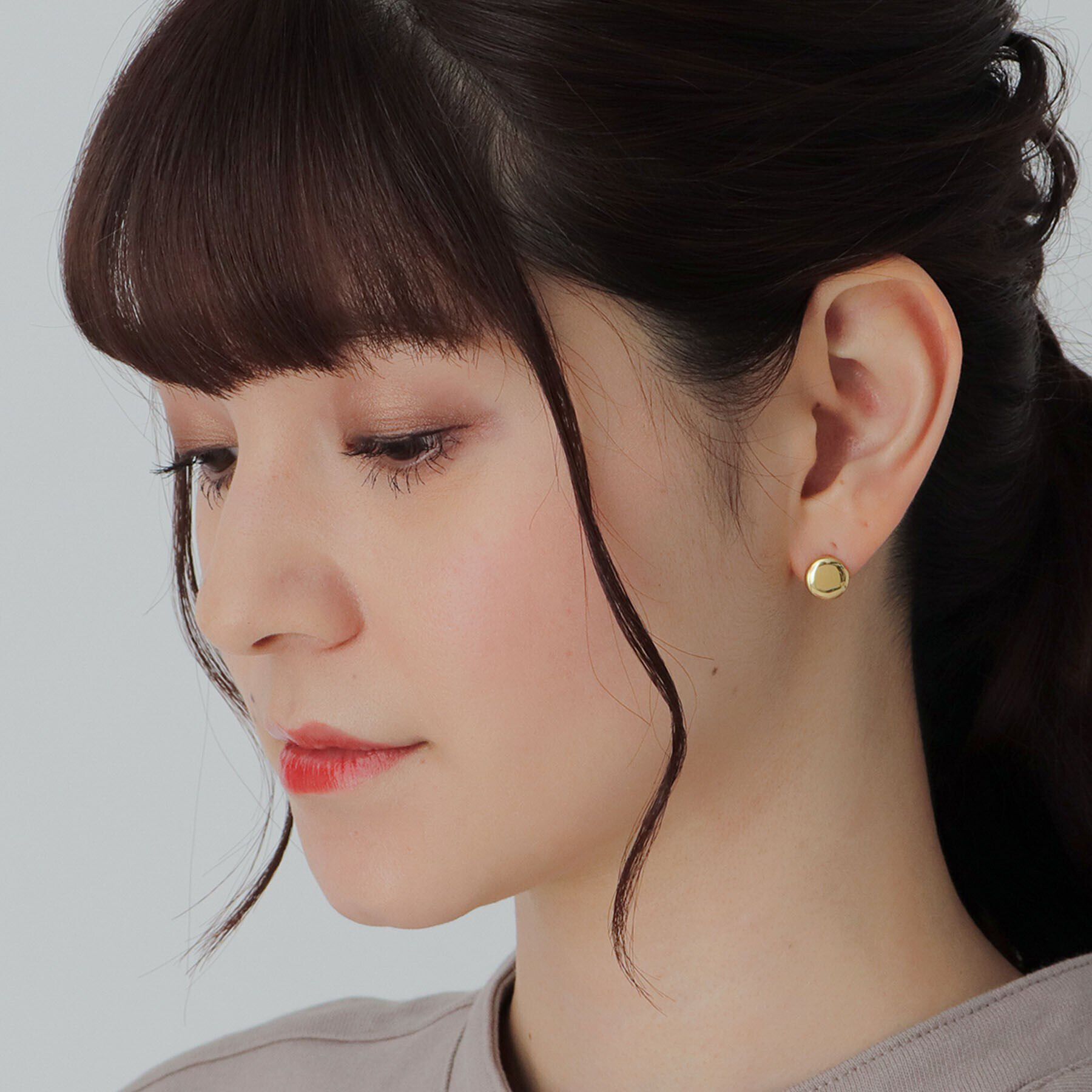 COCOSHNIK ONKITSCH「シルバー ラウンドカボション　イヤリング GP」|イヤリング|