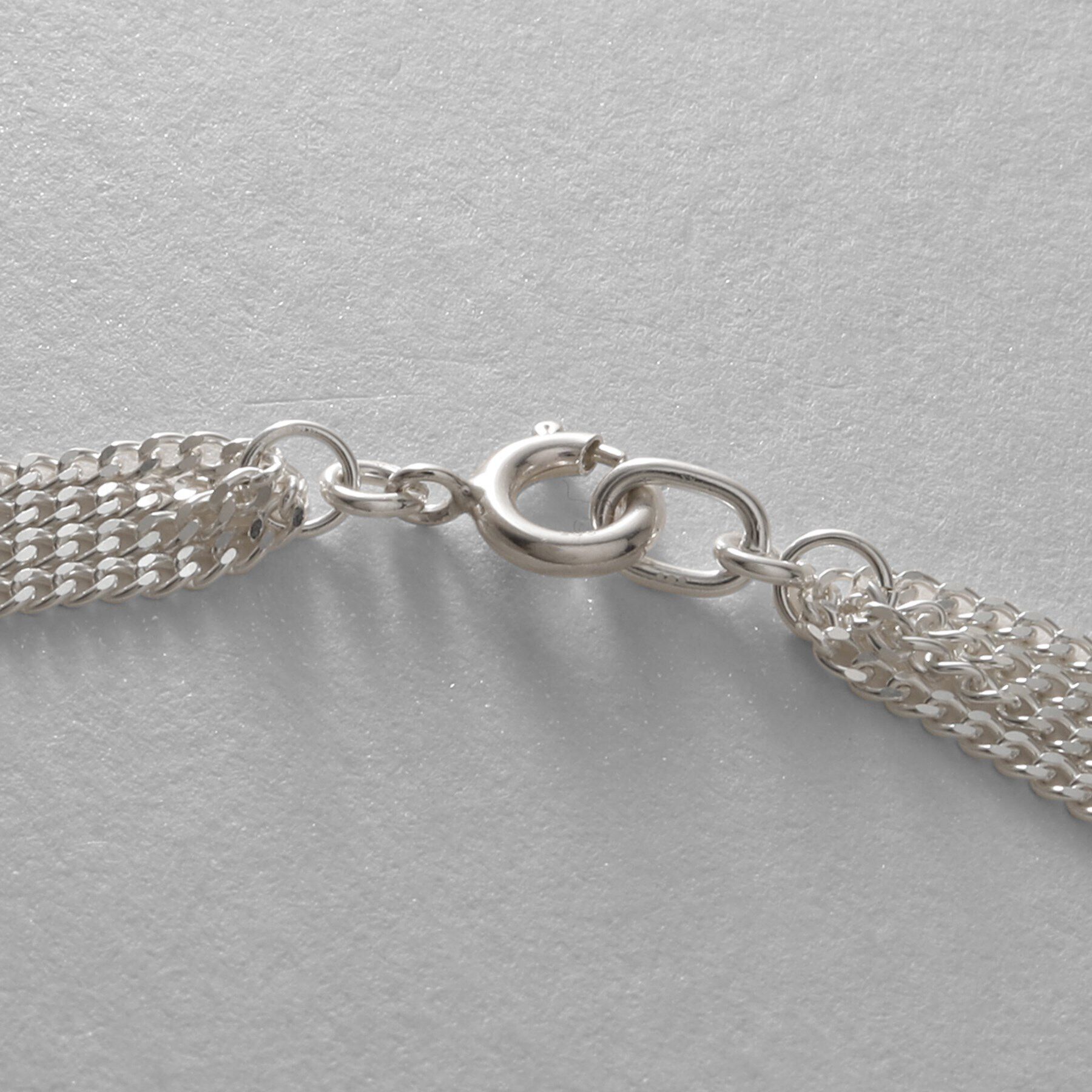 COCOSHNIK ONKITSCH「シルバー カーブチェーン レイヤード ブレスレット」|ブレスレット・バングル|