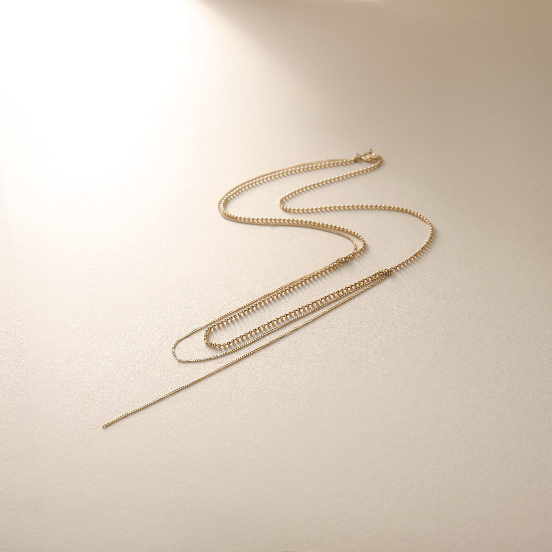 COCOSHNIK「K10ボール&times;キヘイハンギングチェーン ネックレス」|ネックレス|