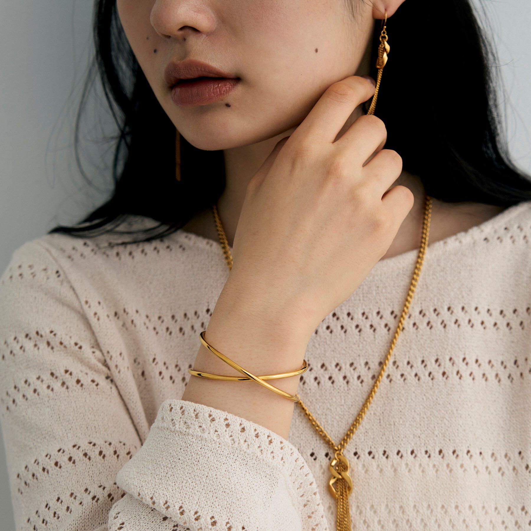 COCOSHNIK ONKITSCH「シルバー ワンストロークXバングル GP」|ブレスレット・バングル|