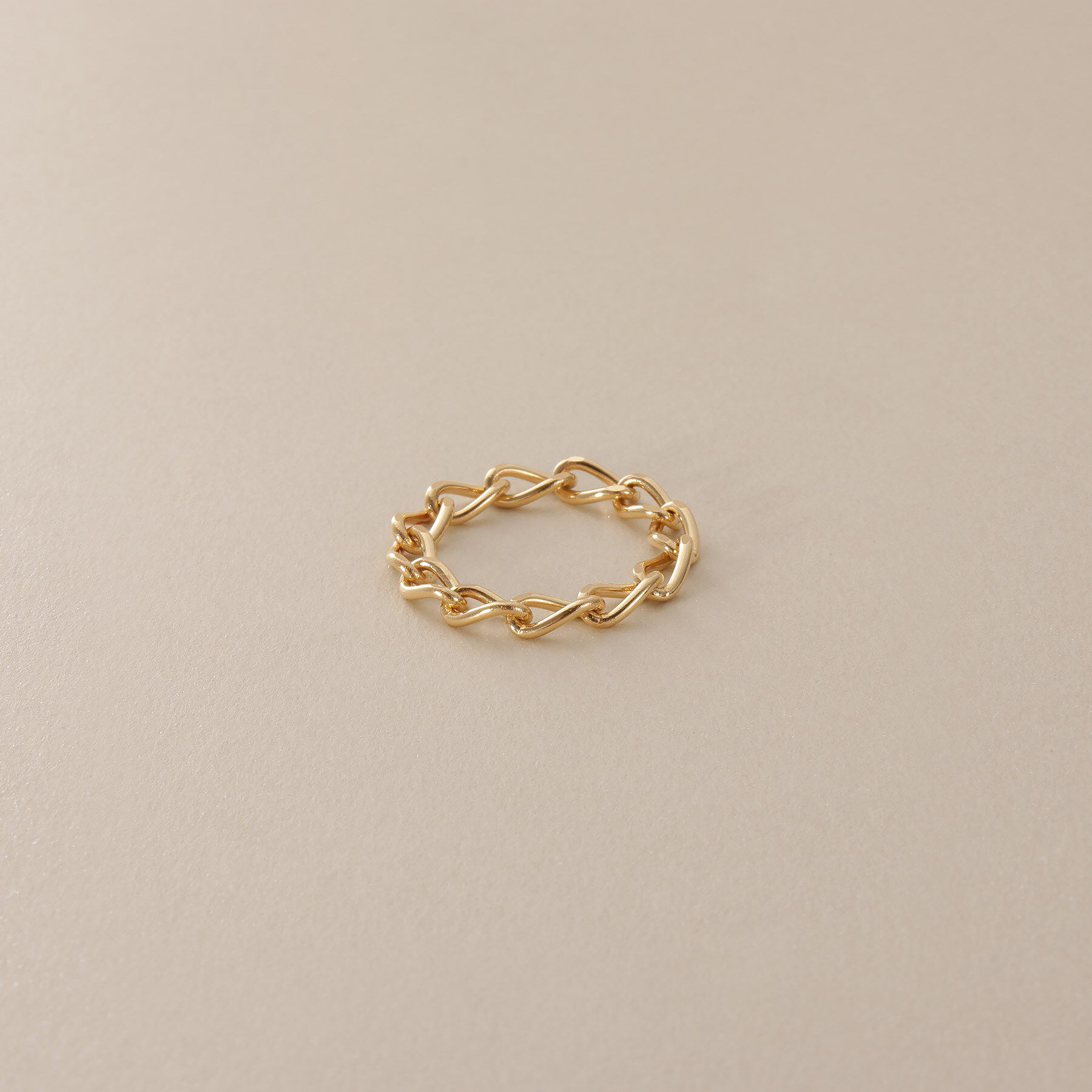 COCOSHNIK「K18ロングキヘイチェーン リング」|リング|