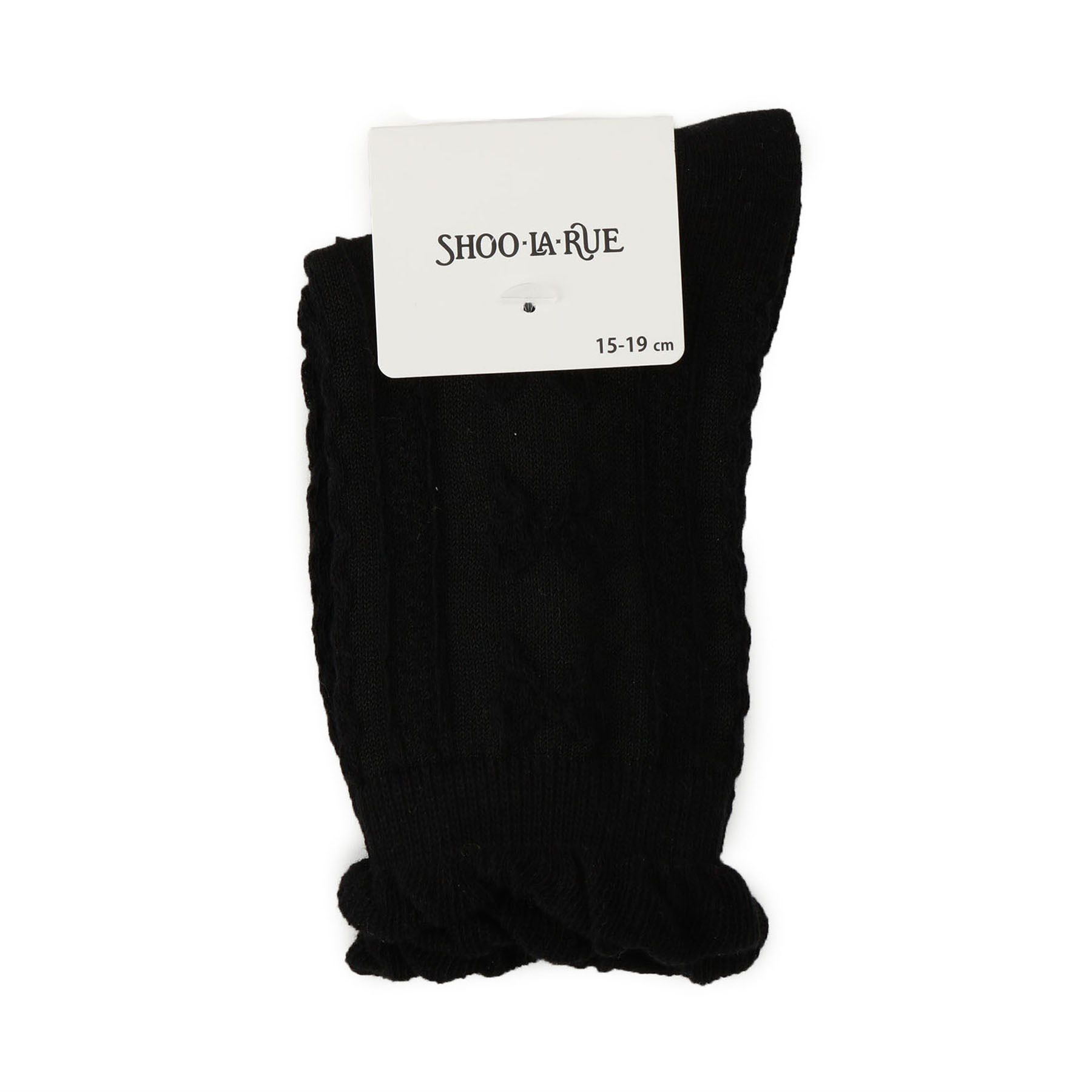 SHOO･LA･RUE「フロートリボン柄クルー丈ソックス」|ソックス|ブラック(019)