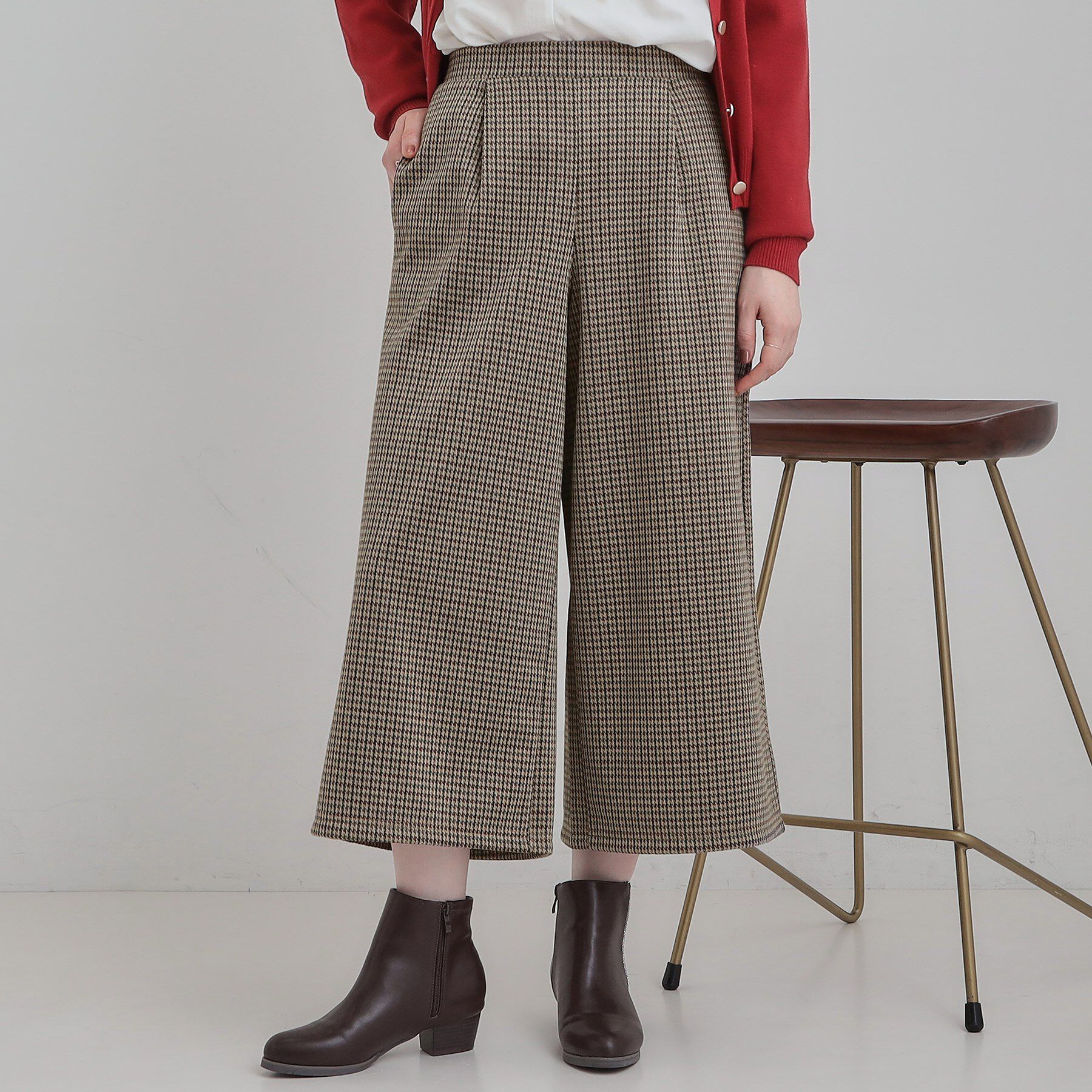 SHOO･LA･RUE「【洗濯機可/S-LL】体型カバーにも ガウチョパンツ」|その他|モカブラウン(242