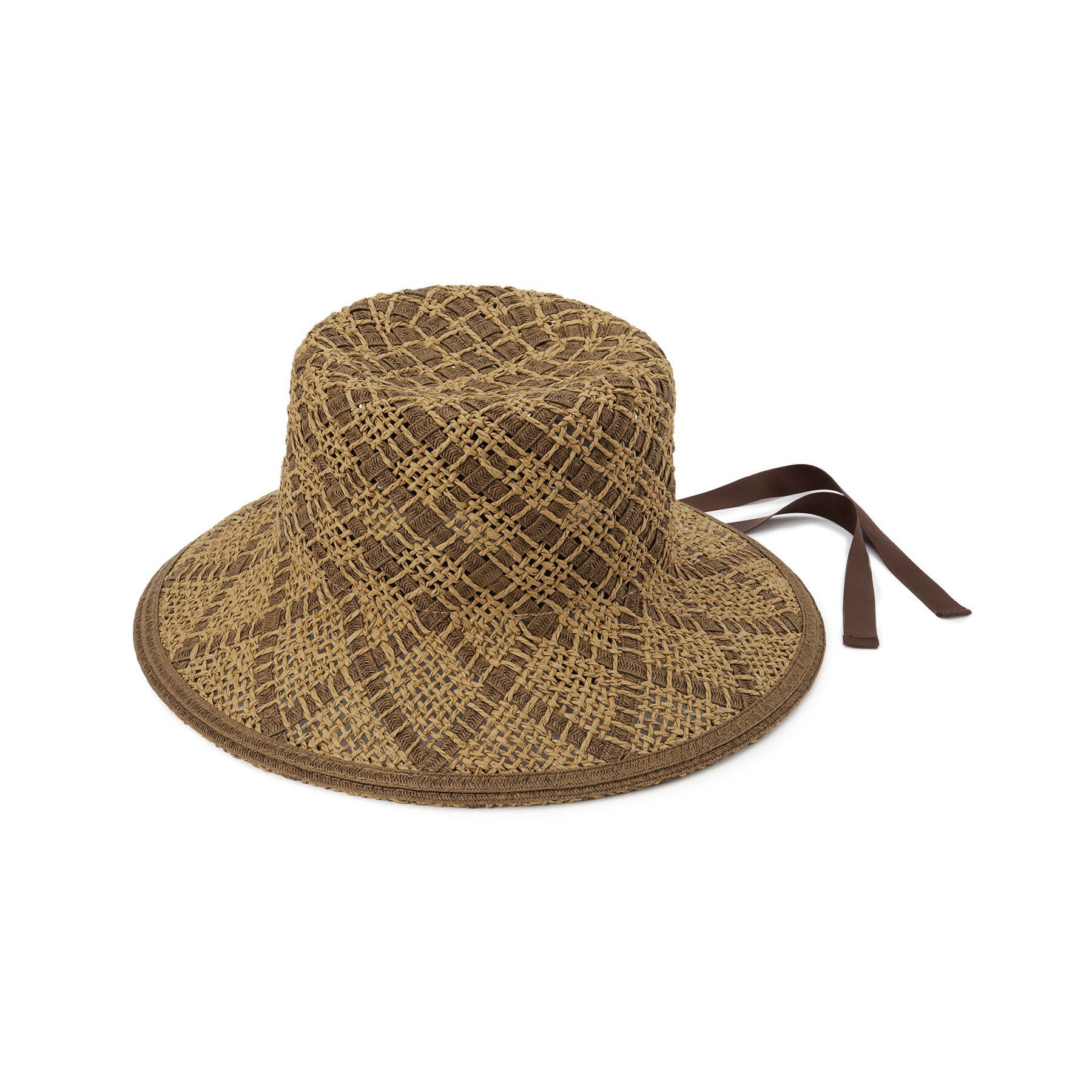 SHOO･LA･RUE「ペーパー編みハット」|ハット|ブラウン(143)
