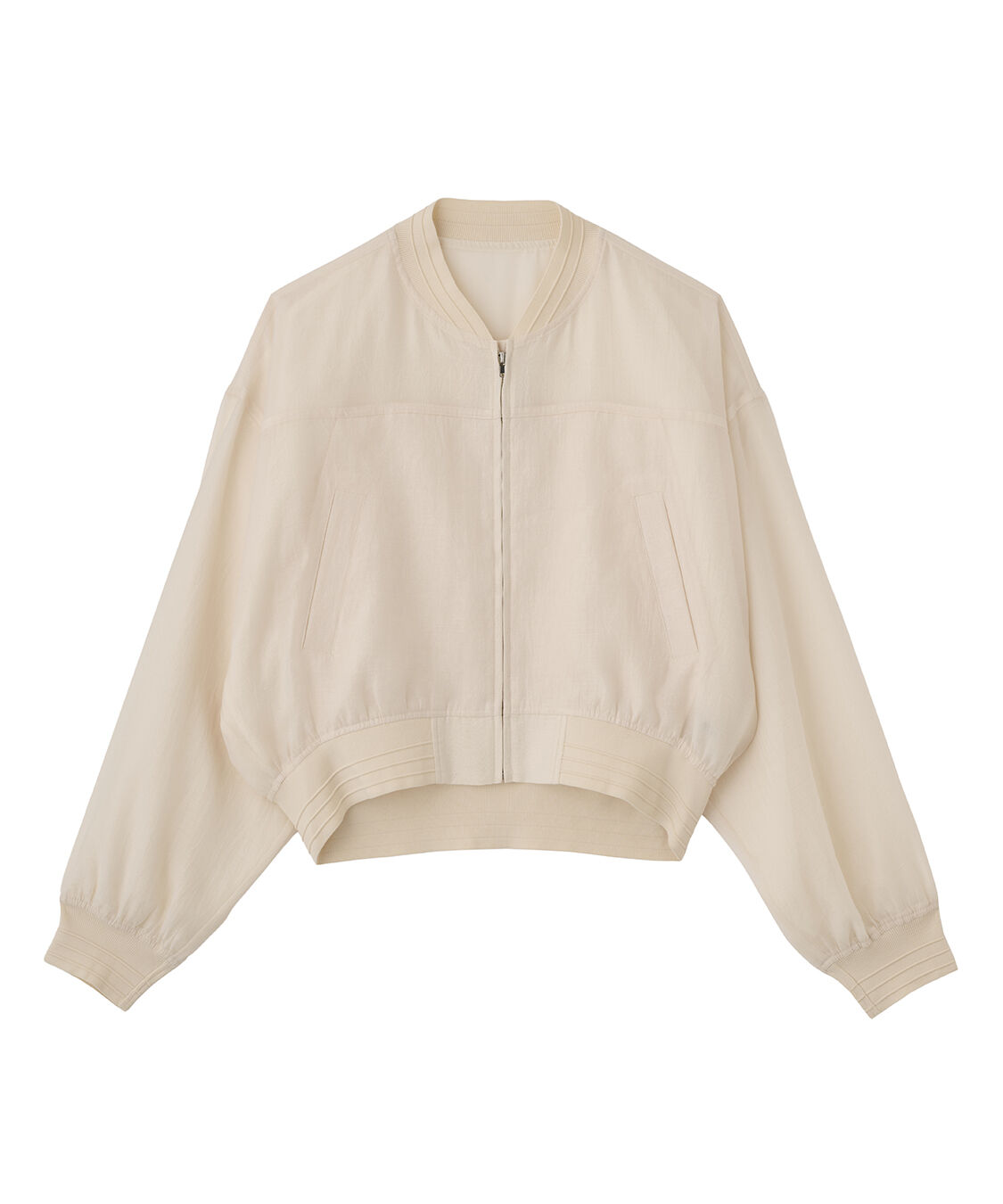 COCO DEAL「シアーオーガンジーブルゾン」|ブルゾン・スタジャン|アイボリー