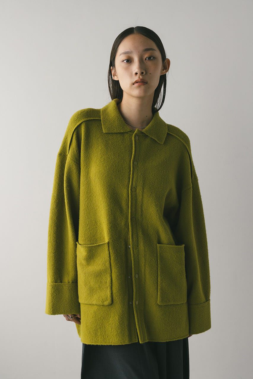 STYLEMIXER「ハイラインウールミックスニットシャツ」|カーディガン|