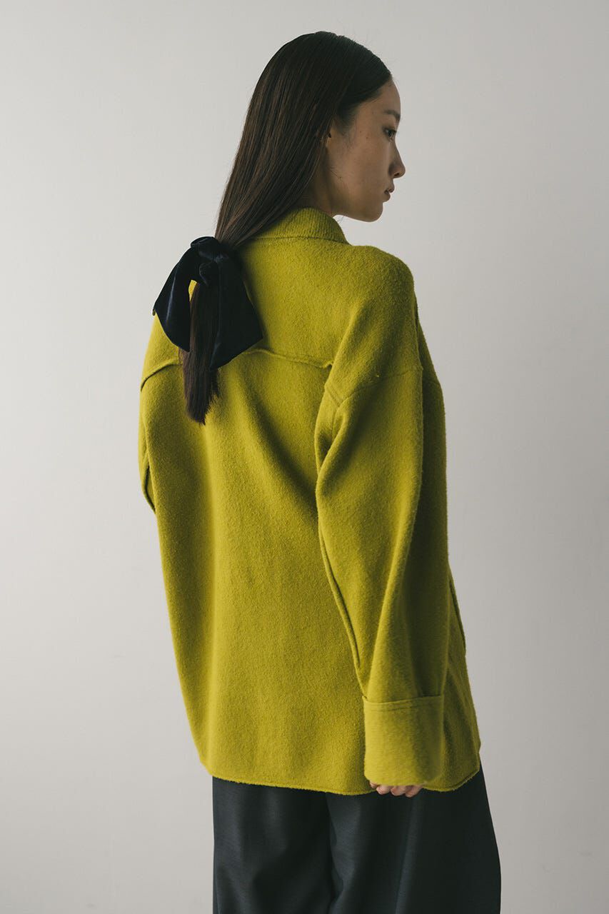 STYLEMIXER「ハイラインウールミックスニットシャツ」|カーディガン|