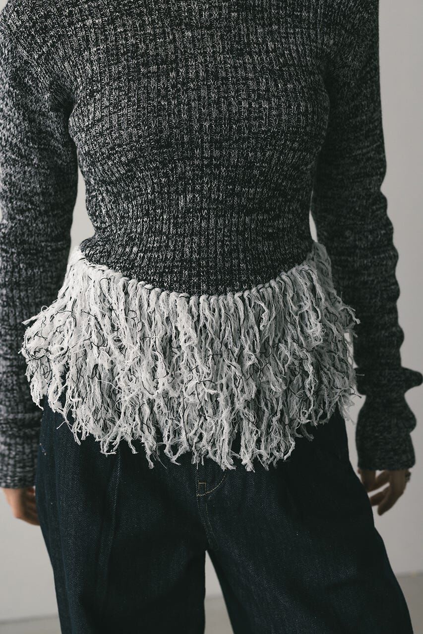 STYLEMIXER「チュールフリンジペプラムニット」|ニット・セーター|