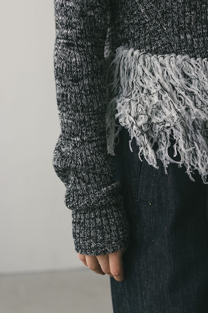 STYLEMIXER「チュールフリンジペプラムニット」|ニット・セーター|