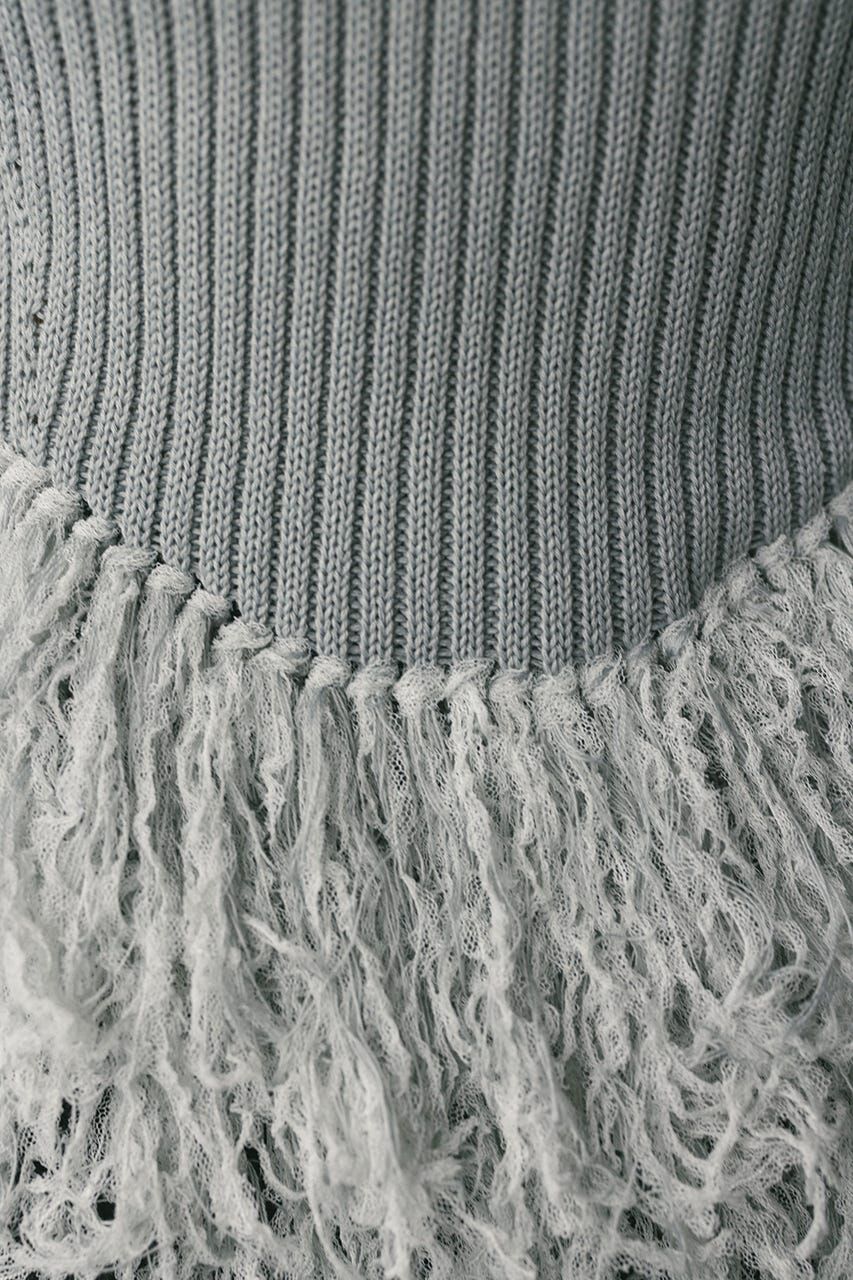 STYLEMIXER「チュールフリンジペプラムニット」|ニット・セーター|