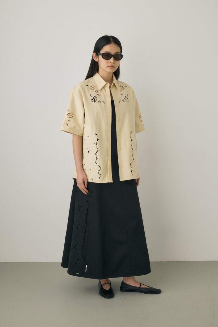 MOUSSY「カットワーク刺繍キャミソールワンピース　オーガニックコットン使用」|ワンピース|