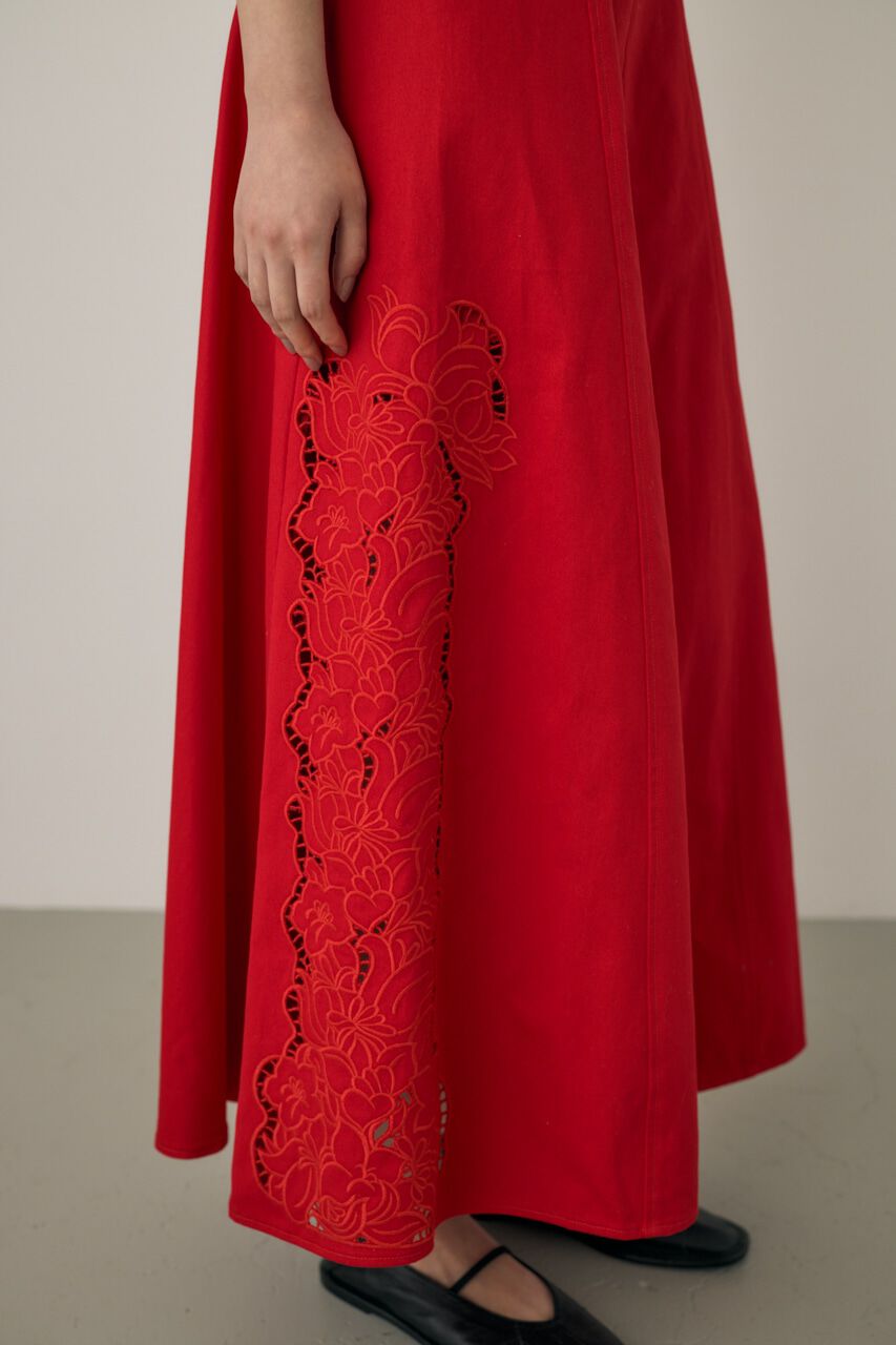 MOUSSY「カットワーク刺繍キャミソールワンピース　オーガニックコットン使用」|ワンピース|