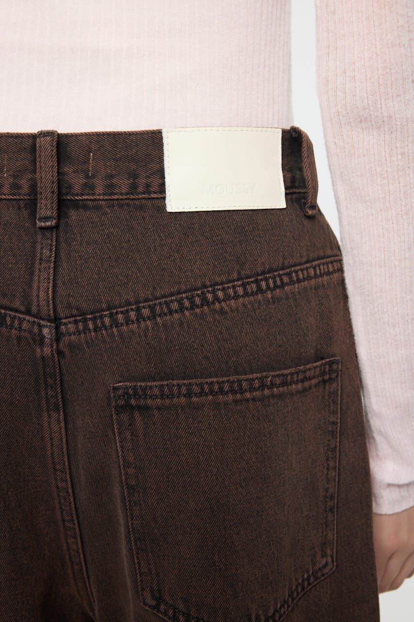 MOUSSY「F/LEATHER DOUBLE KNEE パンツ」|デニム|