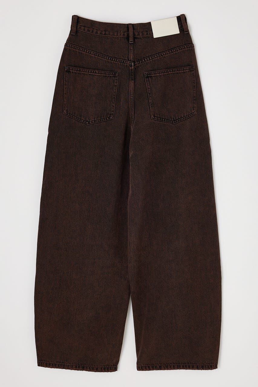 MOUSSY「F/LEATHER DOUBLE KNEE パンツ」|デニム|