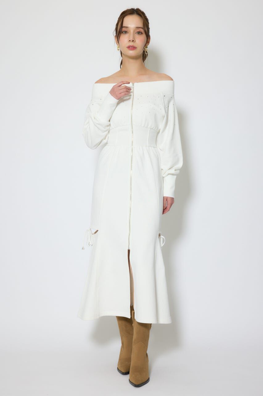 rienda「オフショルダーカッティングマーメイドワンピース」|ワンピース|