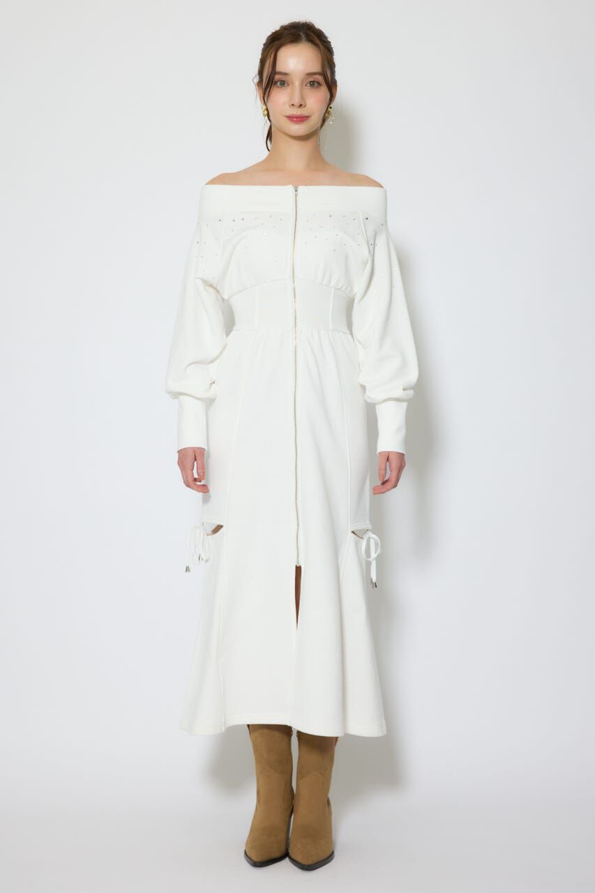 rienda「オフショルダーカッティングマーメイドワンピース」|ワンピース|