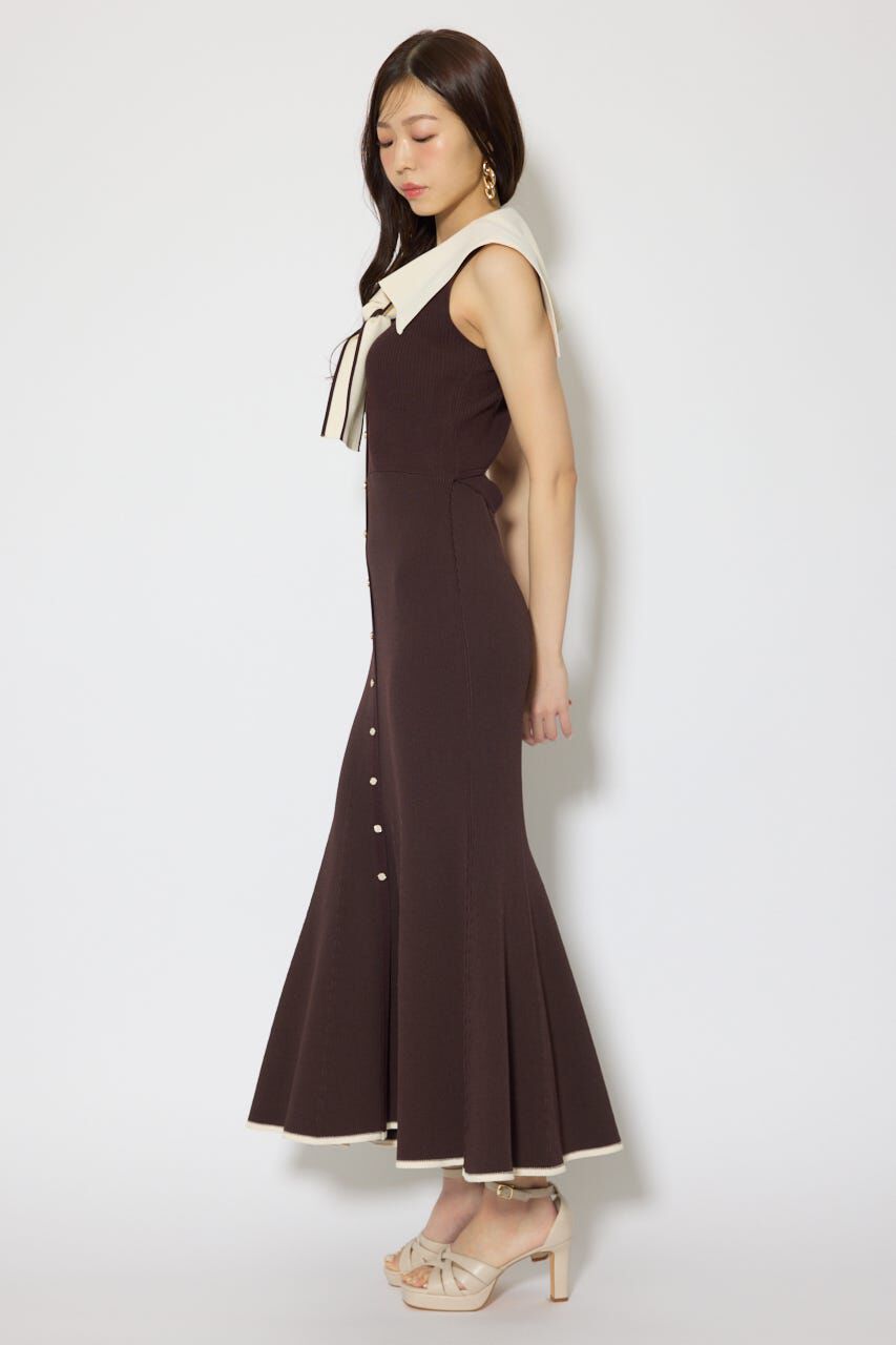 rienda「セーラーカラーニットマーメイドワンピース」|ワンピース|