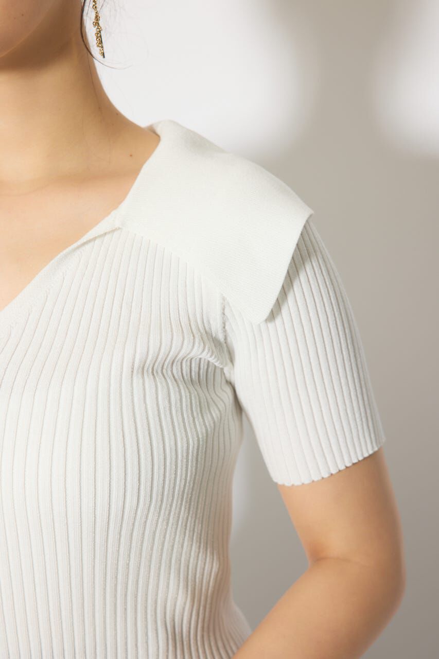 rienda「BIGカラーニットトップス」|ニット・セーター|