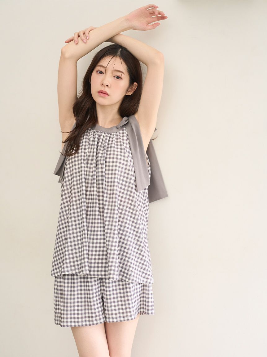 SNIDEL HOME「リボンセットアップ」|ルームウェア|CHECK