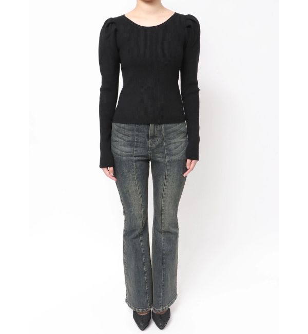 RESEXXY「パワショルリブトップス」|ニット・セーター|