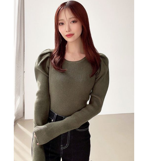 RESEXXY「パワショルリブトップス」|ニット・セーター|