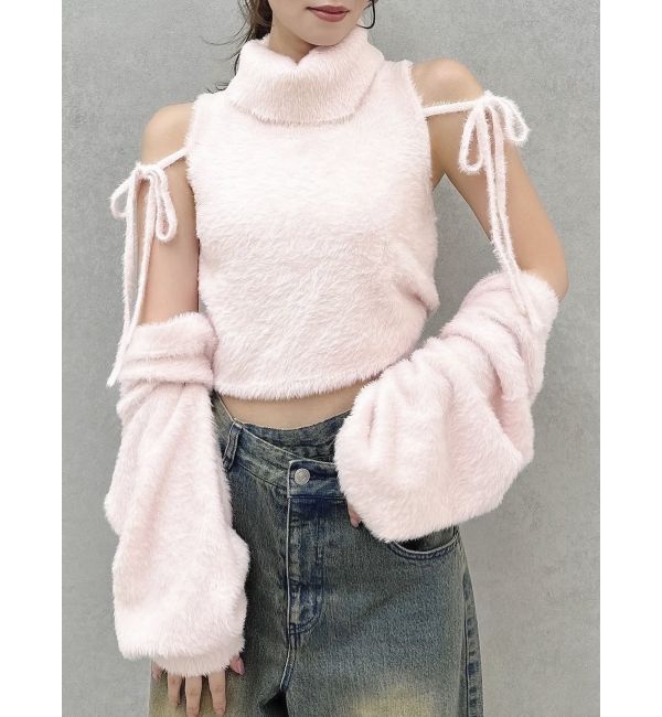 dazzlin「コンパクトミニシャギーカーディガン」|カーディガン|