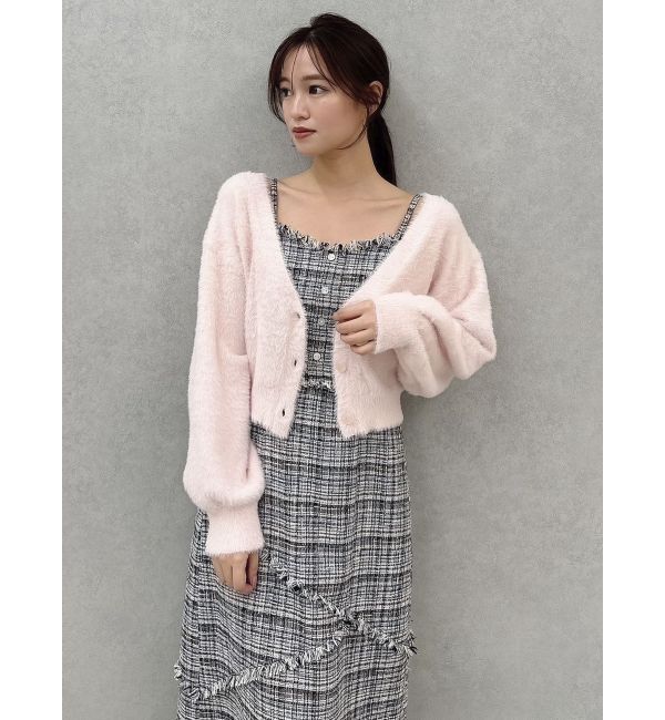 dazzlin「コンパクトミニシャギーカーディガン」|カーディガン|