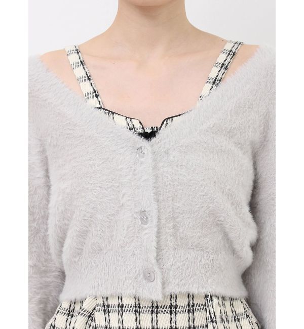 dazzlin「コンパクトミニシャギーカーディガン」|カーディガン|
