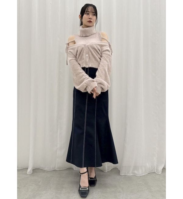 dazzlin「コンパクトミニシャギーカーディガン」|カーディガン|