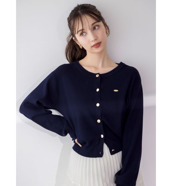 dazzlin「プレートシンプルカーディガン」|カーディガン|ネイビー