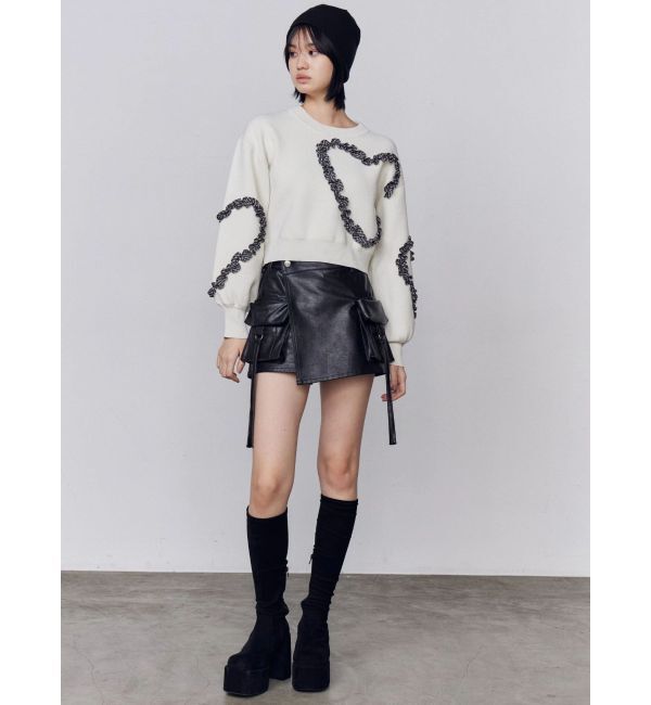 EMODA「ギャザーハートニット」|ニット・セーター|