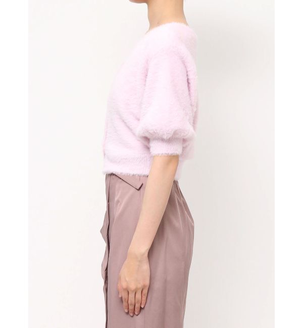 MERCURYDUO「2WAYキーネックミニシャギーコンパクトカーディガン」|カーディガン|