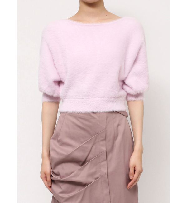 MERCURYDUO「2WAYキーネックミニシャギーコンパクトカーディガン」|カーディガン|