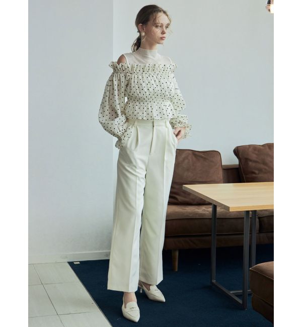 MERCURYDUO「シアー切替ノースリニット」|ニット・セーター|