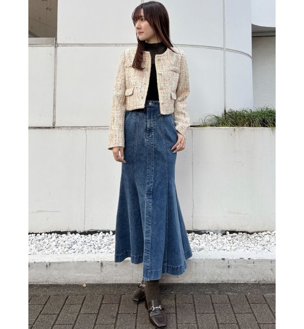 MERCURYDUO「シアー切替ノースリニット」|ニット・セーター|