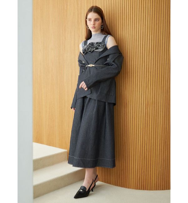 MERCURYDUO「シアー切替ノースリニット」|ニット・セーター|