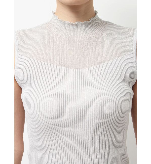 MERCURYDUO「シアー切替ノースリニット」|ニット・セーター|