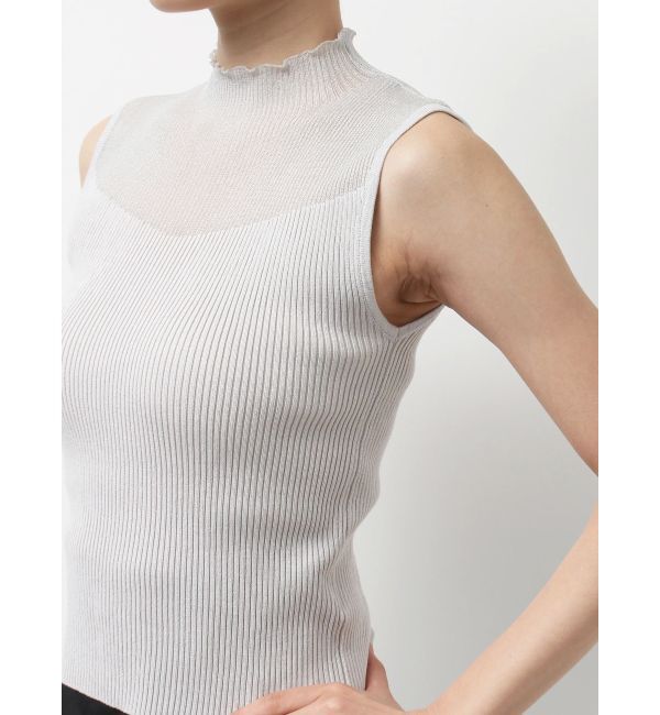 MERCURYDUO「シアー切替ノースリニット」|ニット・セーター|