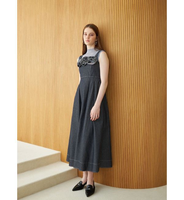 MERCURYDUO「シアー切替ノースリニット」|ニット・セーター|