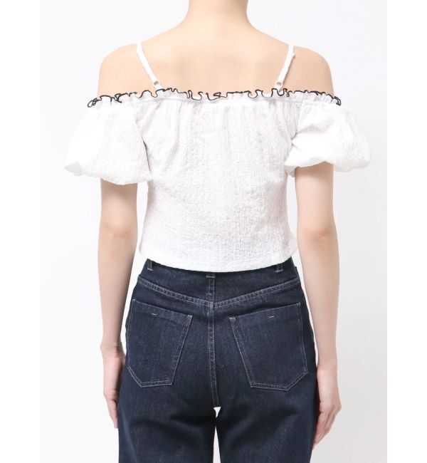 MERCURYDUO「ドロストギャザーコンパクトカットソー」|Tシャツ・カットソー|