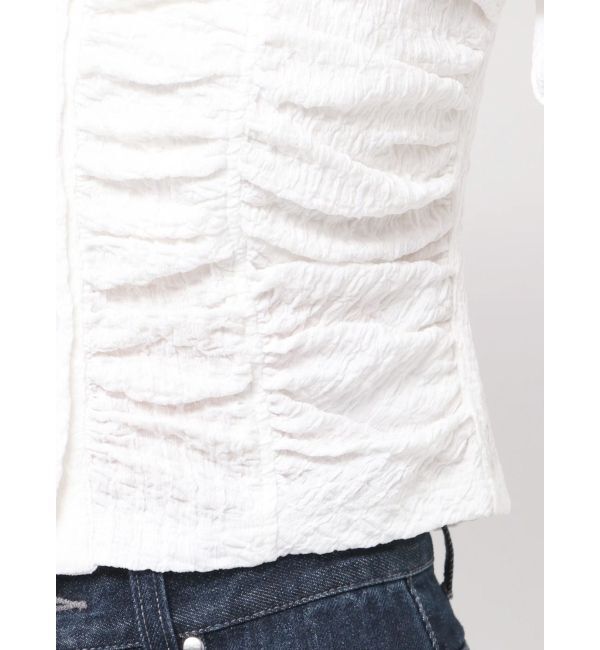 MERCURYDUO「ドロストギャザーコンパクトカットソー」|Tシャツ・カットソー|