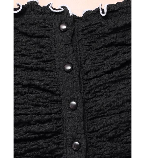 MERCURYDUO「ドロストギャザーコンパクトカットソー」|Tシャツ・カットソー|