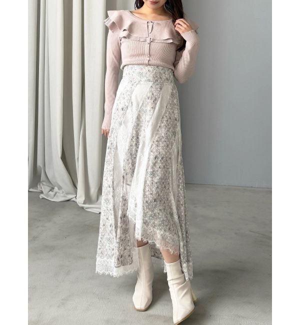 MERCURYDUO「編み変化ラッフルコンパクト」|ニット・セーター|