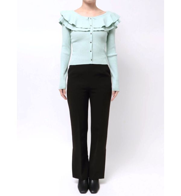 MERCURYDUO「編み変化ラッフルコンパクト」|ニット・セーター|