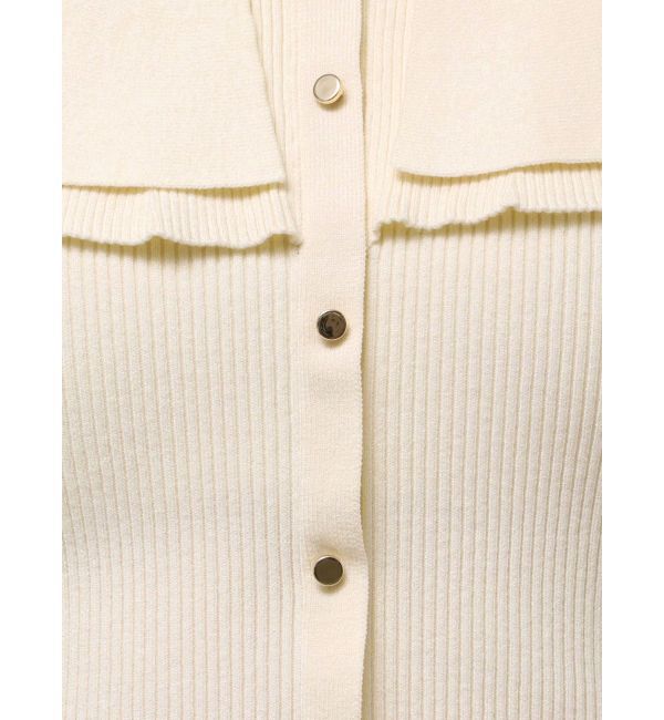 MERCURYDUO「編み変化ラッフルコンパクト」|ニット・セーター|