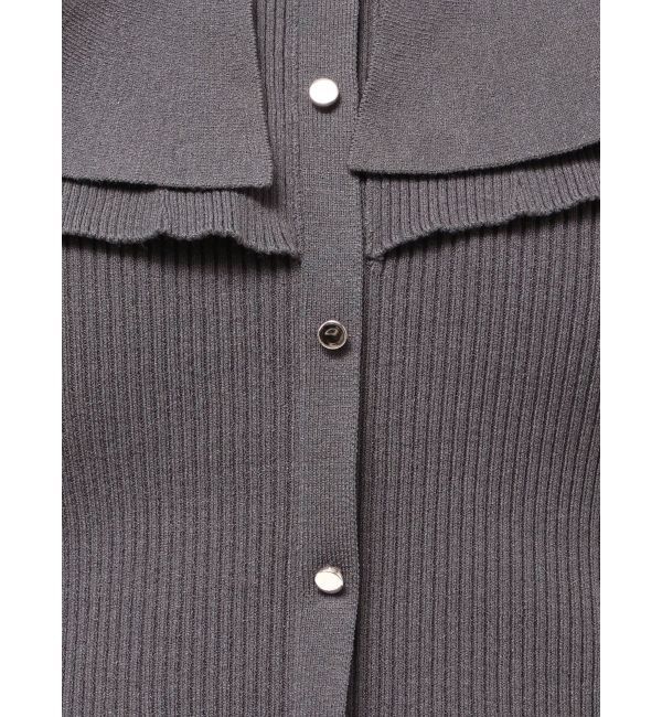 MERCURYDUO「編み変化ラッフルコンパクト」|ニット・セーター|